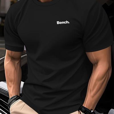 TEMU Men's Casual Crew Neck T-shirt - 2025 Fashion Print, Short Sleeve, Breathable Polyester, Regular Fit For Summer , Casual Attire | Modern Casualwear | Breathable Fabric Image