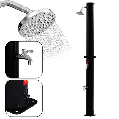 TEMU 4 Styles Solar Garden Shower Cover, 180° Rotatable Shower Head, Built-in Foot Shower, Summer Shower Max. 60°c Pool Shower Camping Hot, 20l Image