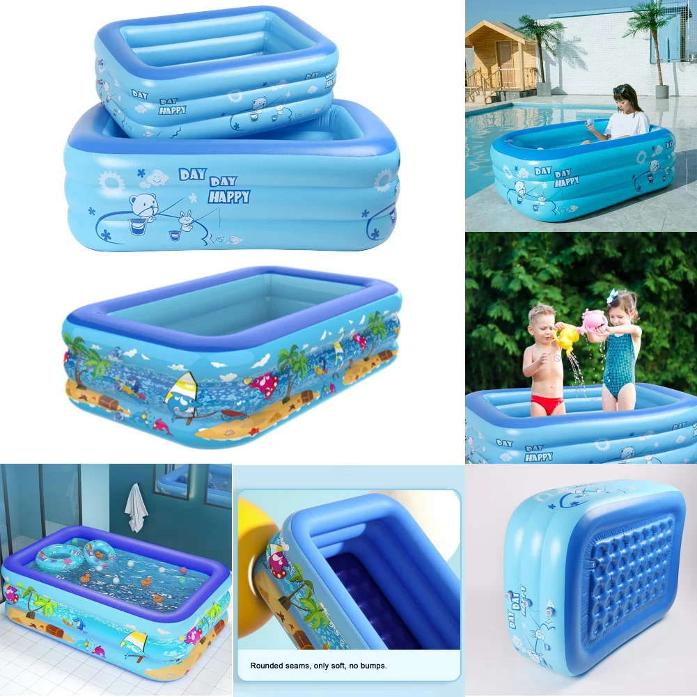 Aufblasbares Schwimmbad Familie Erwachsener aufblasbarer Pool Kinder Baby Schwimmbäder Sommer Indoor Outdoor Partyspielzeug für Familie Image