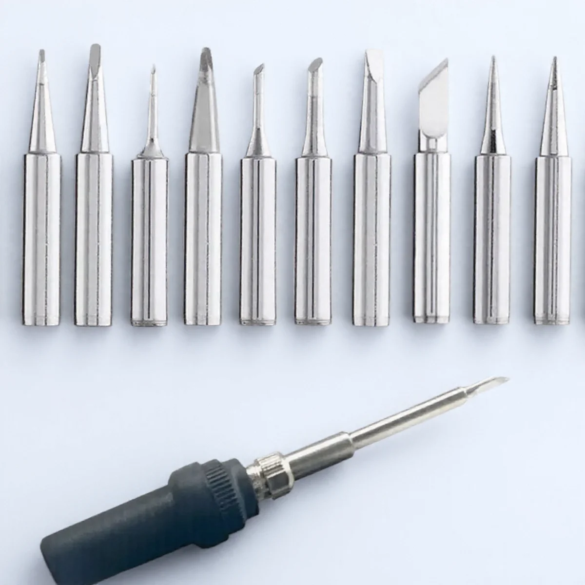 5/10Pcs Lötkolben Tipps Set Schweißen Eisen Kopf Ersatz für Lötstation Werkzeuge Zubehör Image