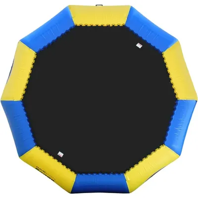 Inflatable Bongo Water Bouncer, 10FT / 13FT / 15FT / 20FT, Recreational Water Trampoline with Ladder