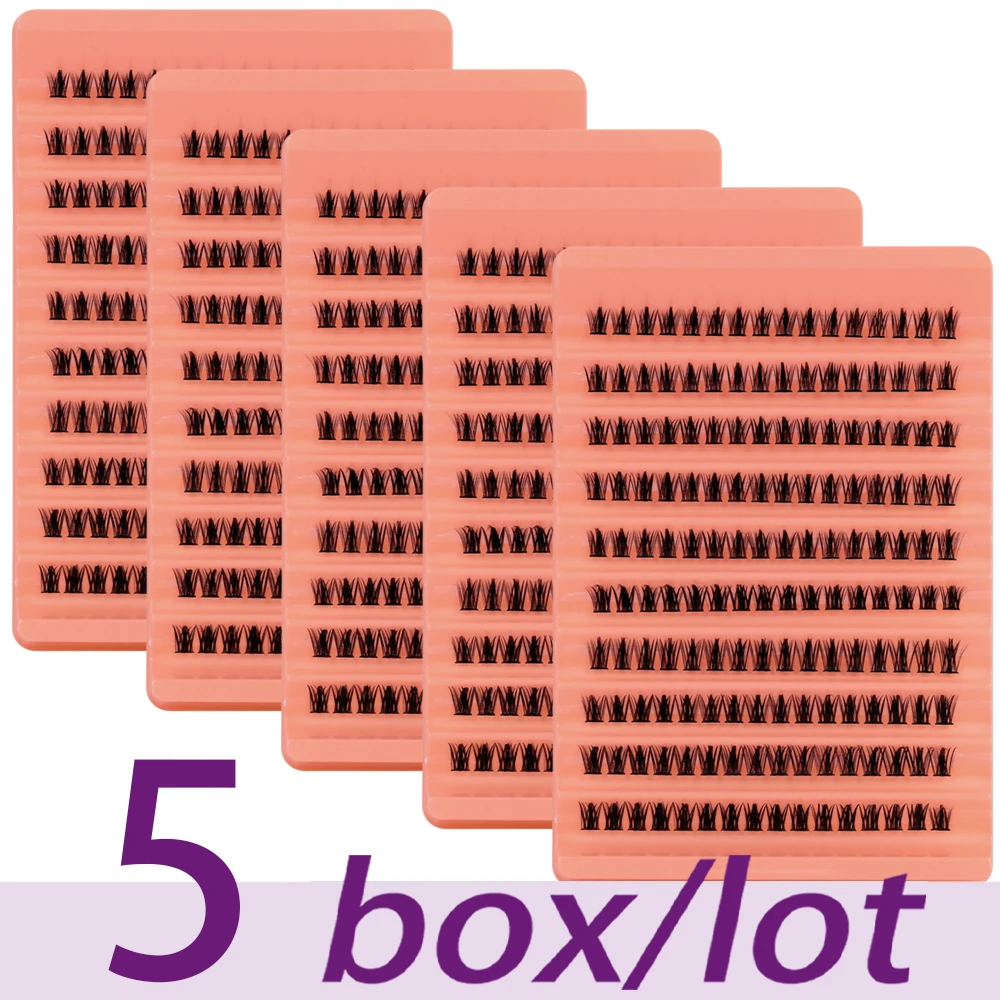 3Pack/5Pack Cluster Wimpern Gefälschte Wimpern Cluster Natürliche Wimpern Verlängerung 3D Russland Streifen Einzelne Wimpern Image