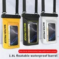 Custodia impermeabile grande per cellulare da 1,8 litri, custodia per telefono galleggiante impermeabile Borsa subacquea asciutta con tracolla, borsa fino a 8 pollici 1