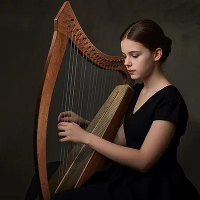Massivholz-Harfe, 19 Saiten, tragbar, Arpa, Anfänger, traditionelle Lyres, Saiteninstrument für Erwachsene, professionelle Musikinstrumente Image