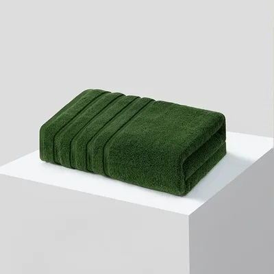 1pc Black 100%Cotton Bath Towel,Soft Absorbent,Dark Green Beach Towel For Hotel,Home Men Washcloth,70*140cm Drop Shipping