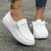 Große, lässige Slipper für Damen, einzelne Schuhe, neue Low-Top-Loafer mit flachem Boden, rutschfeste vulkanisierte Schuhe