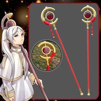 Frieren Cosplay Anime Frieren: Beyond Journey's End Frieren Cosplay Waffe Requisiten Frieren Zauberstab Halloween Requisiten Image