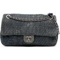 Chanel Hobo Bags - 2012 Large Embroidered Denim Camellia Flap - Gr. unisize - in Blau - für Damen
