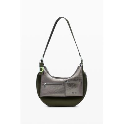 Medium detachable two-tone bag