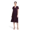 Cocktailkleid VERA MONT "Vera Mont Cocktailkleid mit Plissee", Damen, Gr. 44, Normalgrößen, lila, lila, Obermaterial: 100% Polyester. Futter: 100% Polyester., elegant, loose fit kurz, V-Ausschnitt, Kleider