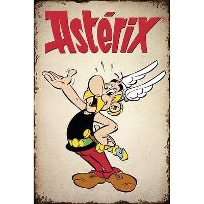 Metallbild LUCKYLINDE "Asterix", bunt (farbe bild(er): bunt), B:20cm H:30cm T:0,2cm, Stahl, Bilder, Stahlschild 20x30 cm Wanddeko Bild zum Film "Kampf der Häuptlinge" Image