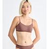 Bustier SLOGGI "GO Daily Cotton", Damen, Gr. M, N-Gr, braun (cacao), Single Jersey, Obermaterial: 82% Baumwolle, 18% Elasthan, Basic, BHs, Glanz-Effekt Details, glattes, flaches, elastisches Unterbrustband