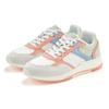 Sneaker LASCANA "Schnürschuh, Halbschuh, Freizeitschuh", Damen, Gr. 37, orange (grau, koralle), Obermaterial: 50% Textilmaterial, 25% Rindsleder, 15% Nylon, 10% Lederimitat. Futter: 100% Textilmaterial. Decksohle: 100% Textilmaterial. Laufsohle:...