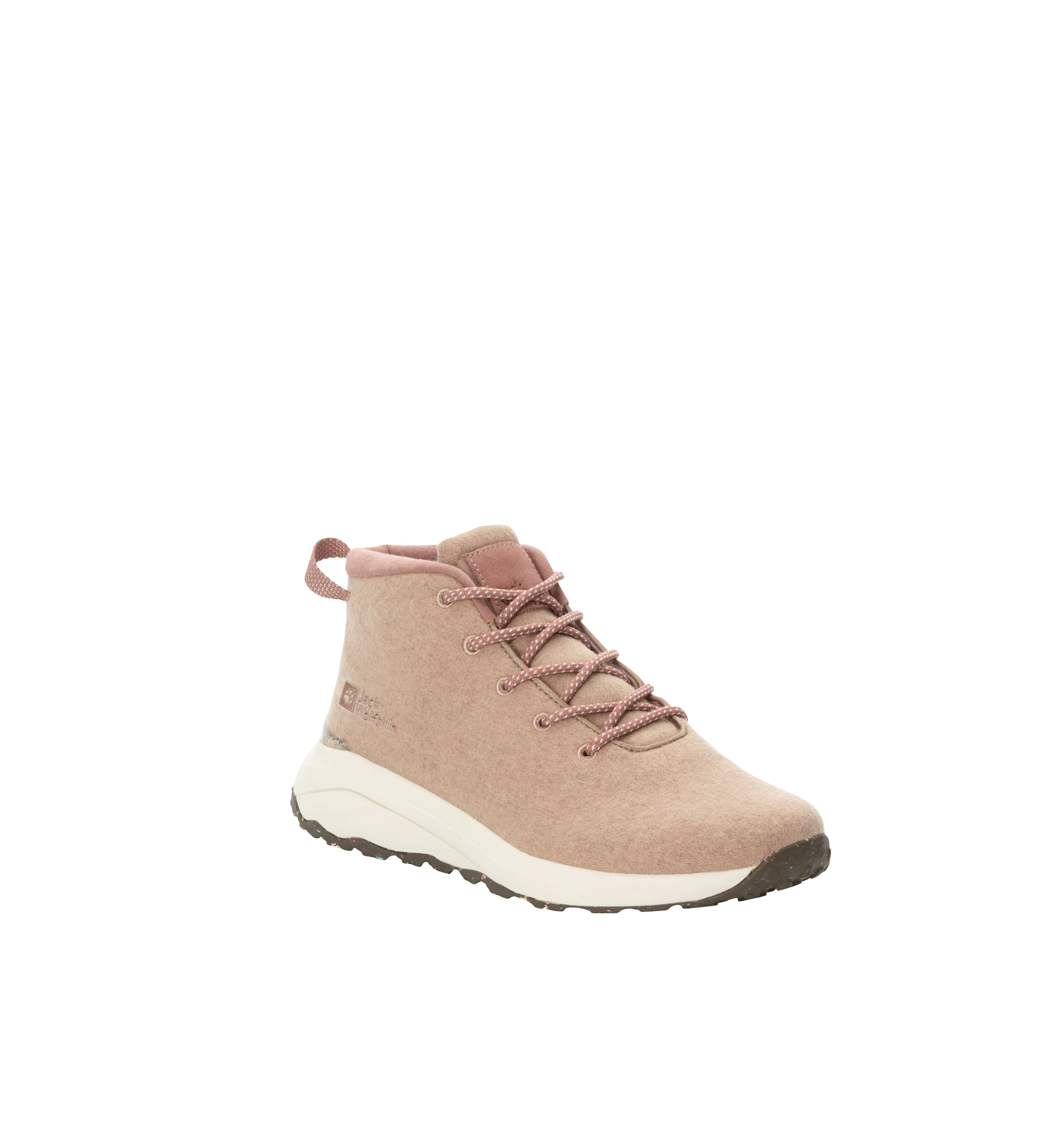 Schnürboots JACK WOLFSKIN "CAMPFIRE WOOL MID W", Damen, Gr. 41, afterglow, Wolle, Schuhe Schnürboots, Winterschuhe, Winterboots, Sneakerboots