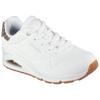 Sneaker SKECHERS "UNO-JUNGLE NITE", Damen, Gr. 39, bunt (weiß, leo), Lederimitat, animal-print, sportlich, Schuhe, Schnürschuh, Freizeitschuh mit Wedge-Absatz