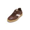 Sneaker MARC O'POLO "aus edlem Rindleder", Damen, Gr. 41, muted earth, weiß, Obermaterial: 100% Leder (Rind), unifarben, Schuhe