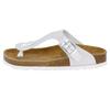 Zehentrenner LICO "Zehenstegpantolette Bioline Trend Kids", Gr. 37, silber (silberfarben), Synthetik, Schuhe