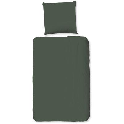 Bettwäsche "Pure uni", dunkel olive grün, B/L: 200cm x 200cm, 2 St., Microfaser, B/L: 80cm x 80cm & 80cm x 80cm, Microfaser, Obermaterial: 100% Polyester, PURE LUXURY COLLECTION, Bettwäsche, Mikrofaser, Pflegeleicht, Weich, Uni, Unifarben,... Image
