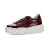 Plateausneaker GABOR, Damen, Gr. 40, rot (bordeaux), Lackleder, glänzend, sportlich, Schuhe, Freizeitschuh, Halbschuh, Schnürschuh mit gepolstertem Schaftrand