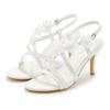 High-Heel-Sandalette LASCANA "Riemchenschuh mit Absatz", Damen, Gr. 38, weiß, Obermaterial: 100% Textilmaterial. Futter: 100% Lederimitat. Laufsohle: 100% Synthetik, feminin, Schuhe, Romantische Sandalette, Sommerschuh