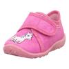 Hausschuh SUPERFIT "SPOTTY WMS: Mittel", Kinder, Gr. 23, pink (pink einhorn), Baumwolle, casual, Schuhe, Kindergartenschuh mit Klettverschluss, Größenschablone zum Download