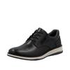 Schnürschuh RIEKER, Herren, Gr. 47, schwarz, Glattleder, unifarben, klassisch, Schuhe, Festtagsschuh, Halbschuh, Business-Schnürer mit weicher Innensohle