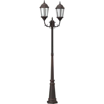Gartenlaterne mit 2 Lampen E27 Bronze 235 cm Aluminium Vidaxl Image