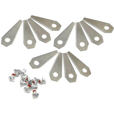 Trade-shop - 12x Ersatzmesser / Klingen inkl. Befestigungsschrauben kompatibel mit Bosch Indego Image