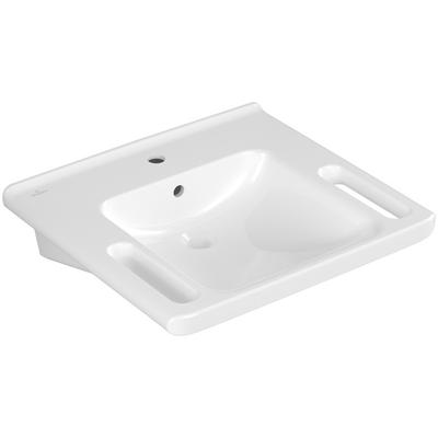 Villeroy & Boch Waschbecken ViCare 600x550mm Rechteck, 1 Hahnloch mit Überlauf Weiss Alpin CeramicPl 4A6860R1 Image