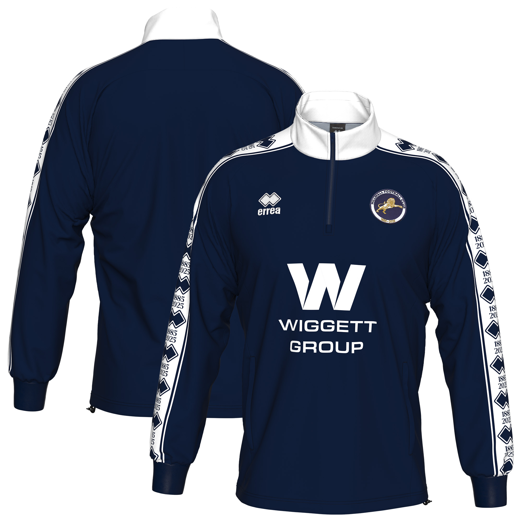 Millwall Errea Heim-Aufwärmjacke – Marineblau Image