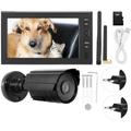 Sistema di sorveglianza di sicurezza Ej.Life LCD da 7 pollici con Wi-Fi wireless e 4 canali,