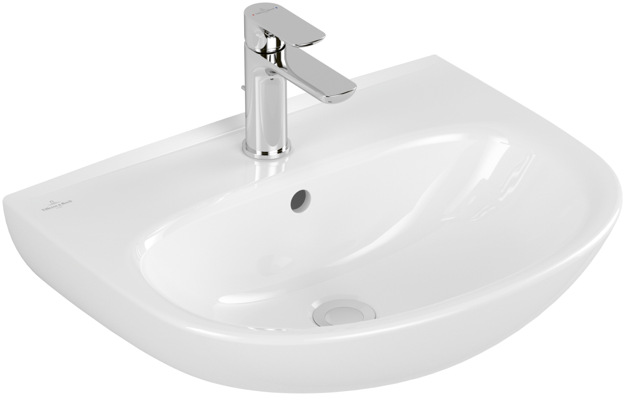 Villeroy & Boch Waschbecken O.novo 550x440mm Oval mit Überlauf Weiss Alpin CeramicPlus 4A4057R1 Image