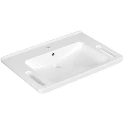 Villeroy & Boch Waschbecken ViCare 800x550mm Rechteck, 1 Hahnloch mit Überlauf Weiss Alpin CeramicPl 4A6880R1 Image