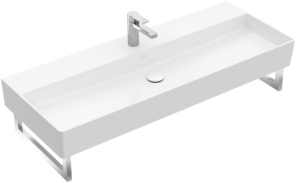 Villeroy & Boch Waschbecken Memento 2.0 1200x470mm,, 1 Hahnloch ohne Überlauf Pure Black cplus 4A22C2R7 Image