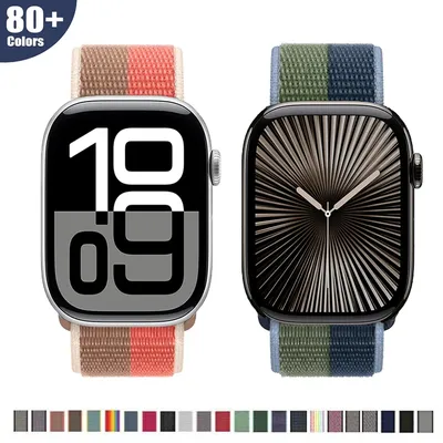 Nylon-Schlaufenarmband für Apple Watch Band Ultra-2 46 mm 49 mm 44–40 mm 45 mm 41 mm Sportarmband iWatch-Bänder Serie 10 9 8 SE 7 6 5 4 3 Image