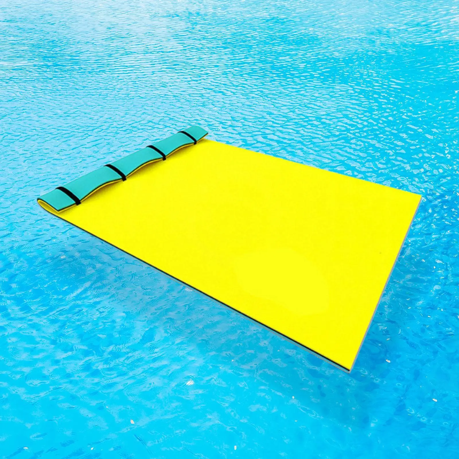 70,8 x 21,6 Zoll schwimmende Wasserpolsterdecke, weiche, reißfeste Poolmatratze, aufrollbares Schwimmkissen zum Spielen, Entspannen, vielseitig einsetzbar Image