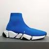 Designer Schuhe Geschwindigkeiten Casual Schuh Plattform Sneaker Männer Frauen Tripler Paris Socken Stiefel Schwarz Weiß Blau Licht Rubin Graffiti Vin