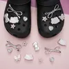 Schuh-Charms-Set, Silber, Katie KT Katze, Mädchen, Damen, Sandalen, Zubehör, Loch, Schuhe, Hausschuhe und Clogs, Dekoration