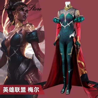 Irelia H Store LOL Mel Medarda Cosplay Kostüm Damen Halloween Cosplays klassischer Hautanzug Spieloverall Image