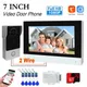Smart TUYA 1080P Touch Screen da 7 pollici Videocitofono Wifi Videocitofono a 2 fili Scheda 32G Kit Rceord ID di rilevamento del movimento Unlcok