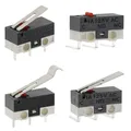Micro interrupteur de fin de course, 20 pièces, 3 broches, poignée longue, bras de levier à rouleau SPDT, bouton-poussoir momentané pour souris, accessoires de bricolage