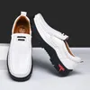 Hochwertige weiße Herren-Lederschuhe, große Größe 48, weiche Slipper, Schuhe für Herren, Slip-on-Outdoor-Freizeitschuhe für Herren, Mocasines hombre