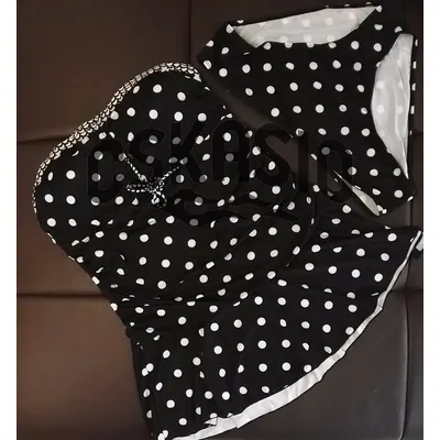 Plus Size Two Piece Swimsuit Swim Skirt Polka Dot Swimwear Women Vintage Swimdress Plus Size Bathing Suit Swimwear Beach Wear