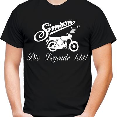 TEMU Motorcycle Legend Tee - Men's Casual Fashion T-shirt - Round Neck - Pure Cotton - Comfortable And Breathable Fabric - Short-sleeved T-shirt Image