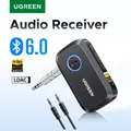 UGREEN Ricevitore Bluetooth 6.0 con LDAC, adattatore audio wireless ad alta risoluzione Ricevitore AUX da 3,5 mm per altoparlanti/altoparlanti cablati/stereo