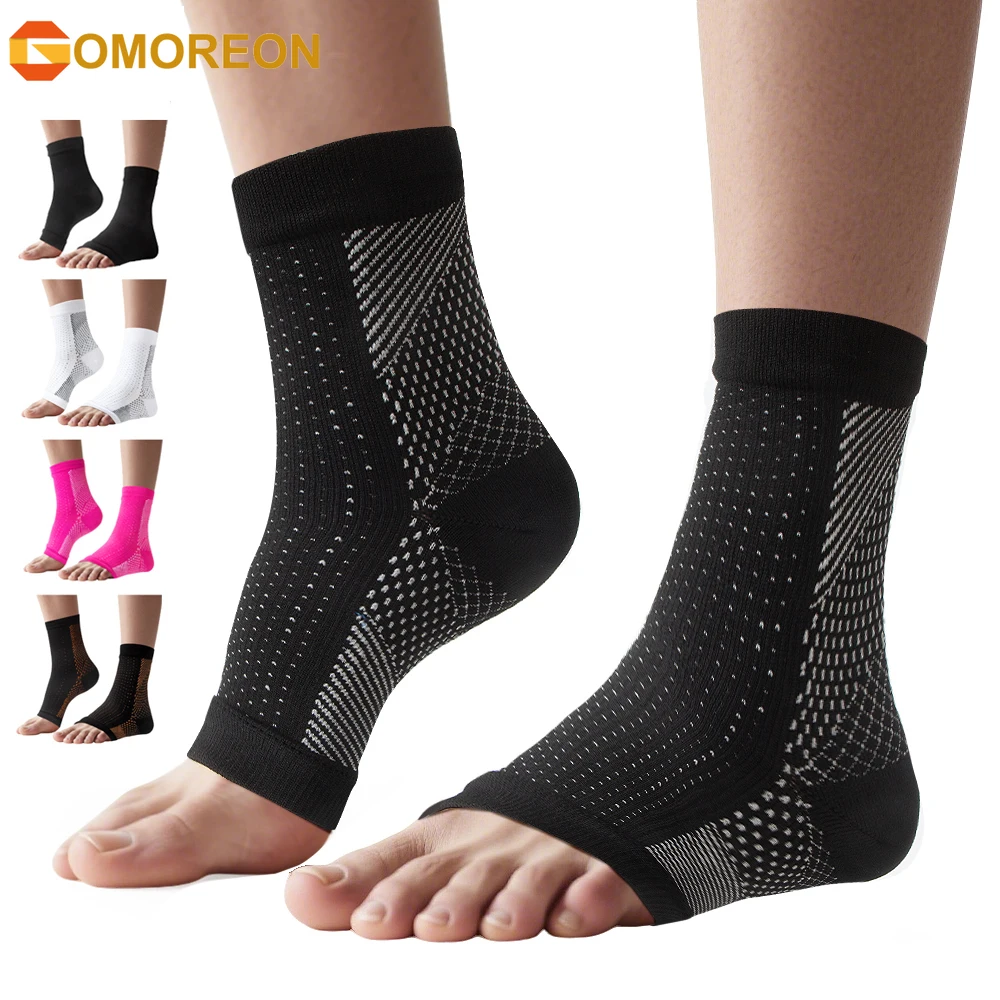 1 Paar Nano-Socken, Neuropathie-Socken, Kompressionsmanschette für Knöchelschwellungen, Plantarfasziitis, Neuropathie-Klammer für Damen und Herren Image