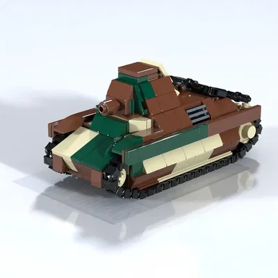 MOC WW II Militär Waffen FCM 36 Licht Licht Infanterie Tank Bausteine Modell DIY Kinder Montage Spielzeug Junge Geburtstag Geschenk Image
