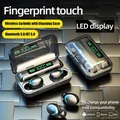 LED TWS F9 Cuffie senza fili Bluetooth 5.0 Auricolari impermeabili Auricolari Display digitale Custodia di ricarica di grande capacità