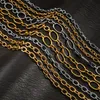 1Meter Edelstahl große schwere ovale klobige Hip Hop Punk Link Goldketten für DIY Schmuck hand gefertigte Halskette Armband Lieferungen