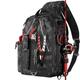 SUBLXPoten Fishing Tackle Bag Fishing Backpack Tackle Sling Bag Fishing Backpack with Rod Holder Tackle Box Fishing for Men Women for Fishing Hiking(Grey)